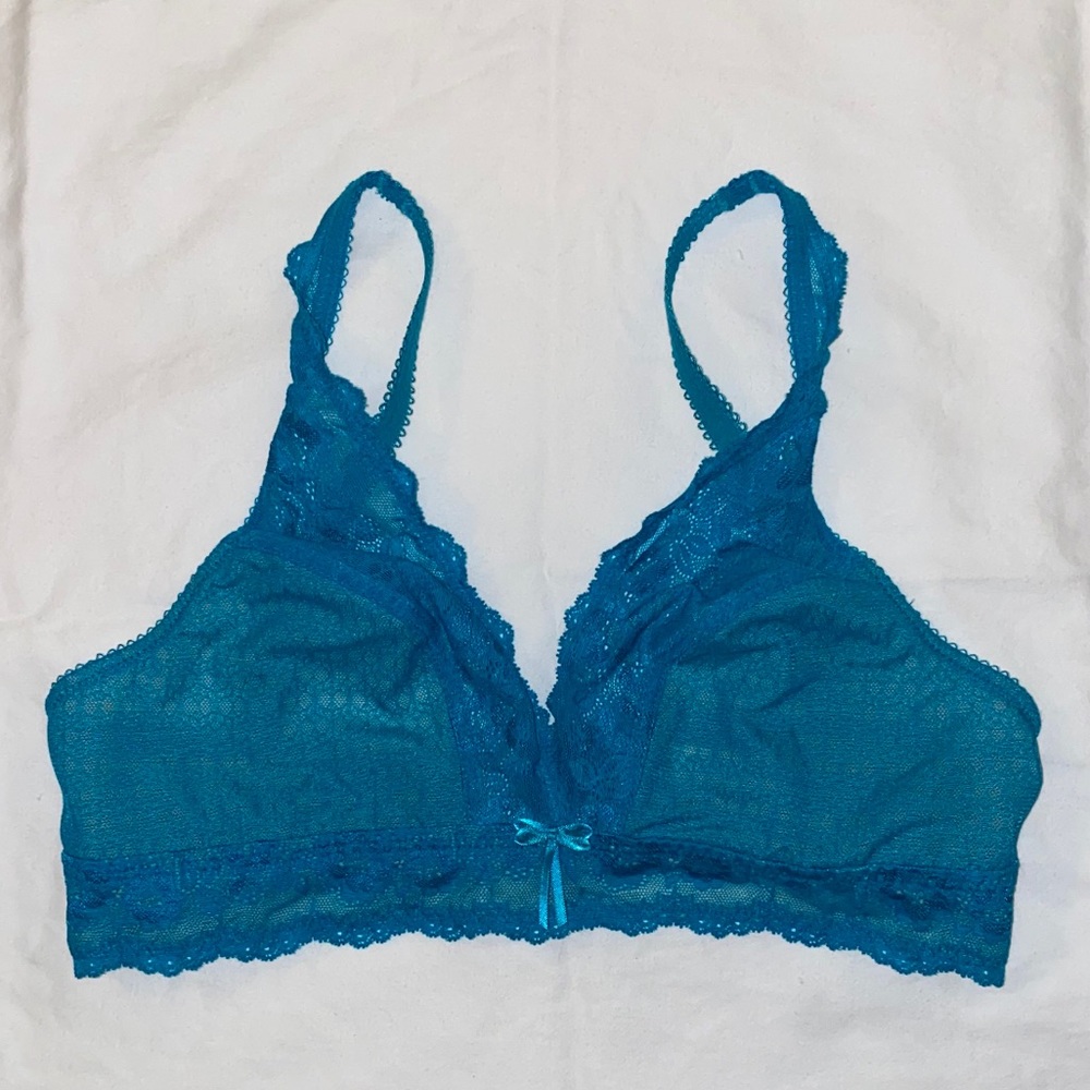 Teal lacy bralette